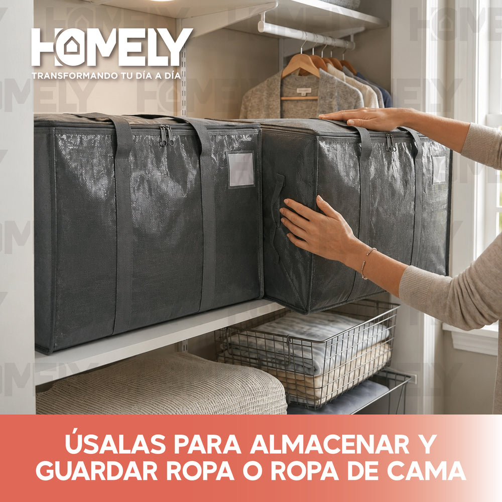 Cajas Organizadoras Cubo Plegable Homely Beige Ropa Pack 6
