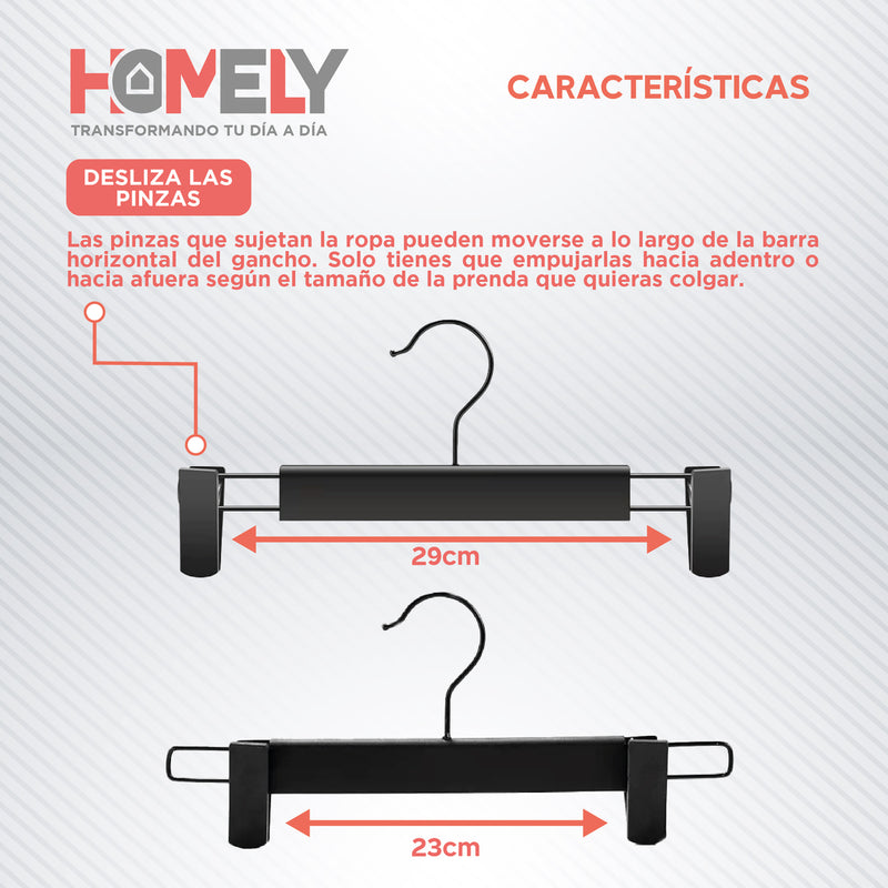 Colgadores Para Pantalon Homely Ganchos De Ropa Percha Colgador Con Pinzas Set 30 Unidades