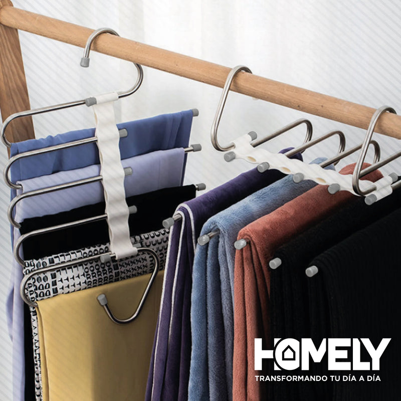 Colgador de Pantalon 5 en 1 Homely Antideslizante Resistente