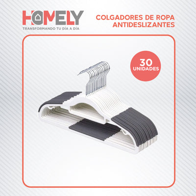 Colgadores Ganchos De Ropa Pantalon Antideslizantes Homely Perchas Colgador Set 30 Unidades