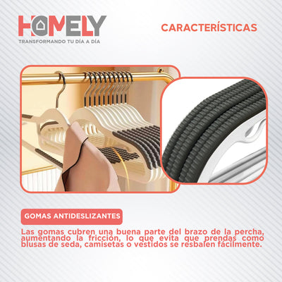 Colgadores Ganchos De Ropa Pantalon Antideslizantes Homely Perchas Colgador Set 30 Unidades
