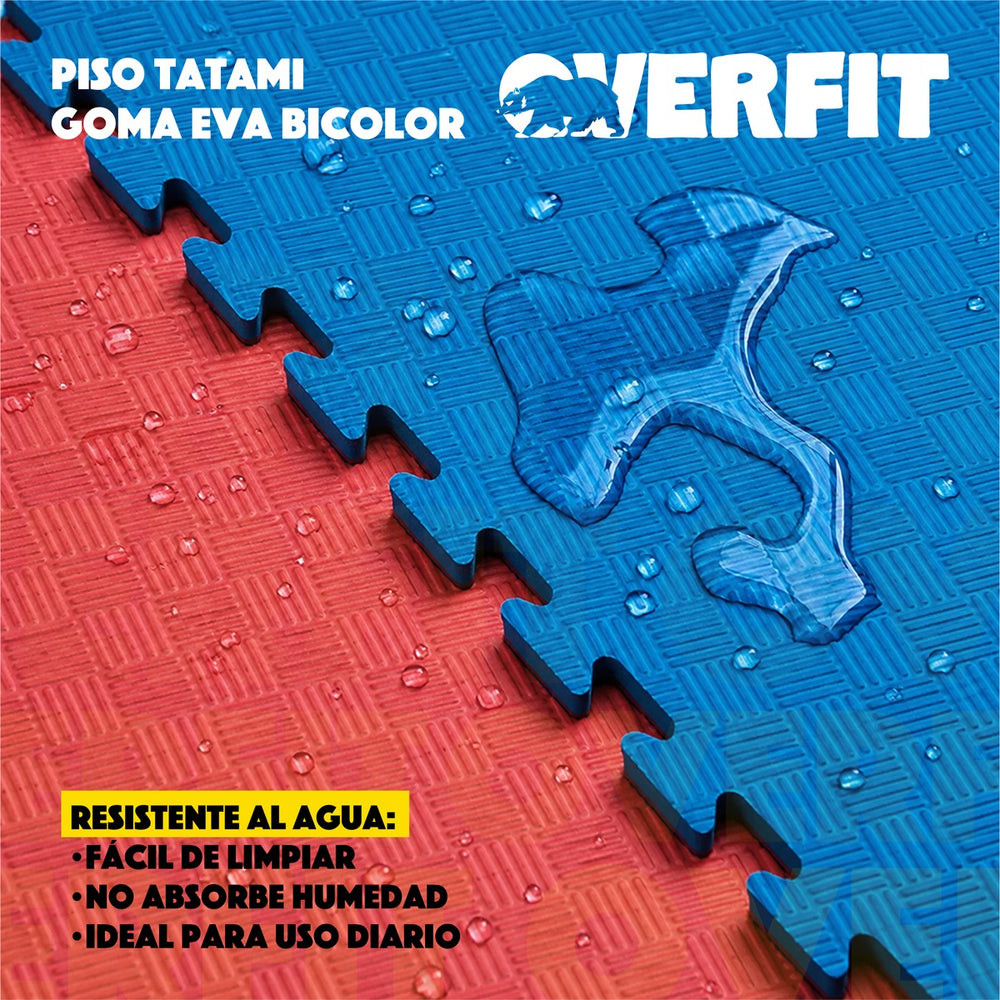 Piso Goma Eva Alfombra Deportiva Gimansio Overfit 20mm 100x100cm