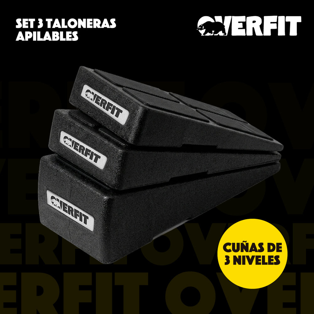 Cuña Para Sentadilla Talonera Bloque De 3 Niveles Gym Overfit Rampa Soporte Ajustable Mejora de postura Elevaciones - Default Title
