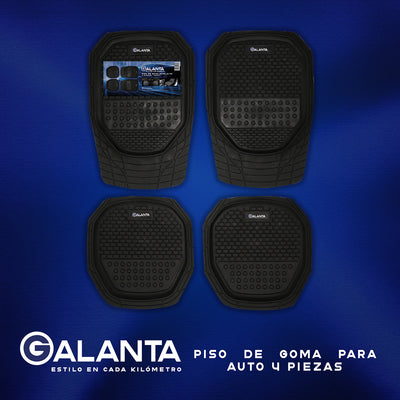 Pisos de goma Galanta para auto 4 piezas - negro