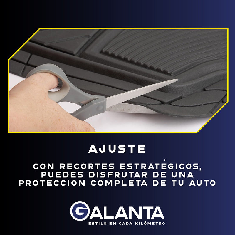 Pisos de goma Galanta para auto 4 piezas - negro