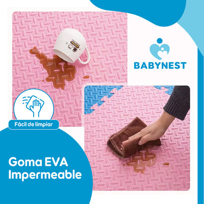 Piso De Goma Eva Bebé Alfombra Babynest 10mm 60x60cm Set x8 NyB