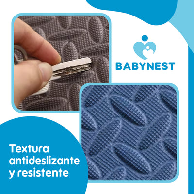 Piso De Goma Eva Bebé Alfombra Babynest 10mm 60x60cm Set x8 VyB