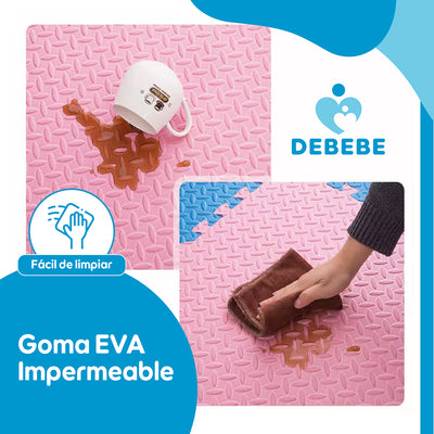 Piso De Goma Eva Bebé Alfombra Debebe 10mm 60x60cm Set x8