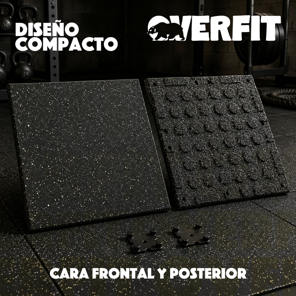Piso caucho Overfit cara frontal y posterior con clips
