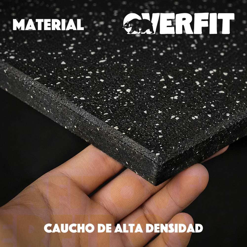 Piso caucho Overfit caucho alta densidad material