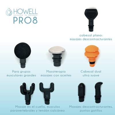 Pistola de Masajes Howell PRO 8