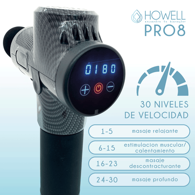 Pistola de Masajes Howell PRO 8