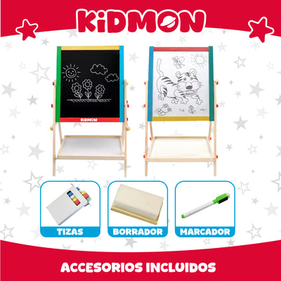 Pizarra Atril Didáctica Magnética Kidmon Doble Cara Niños