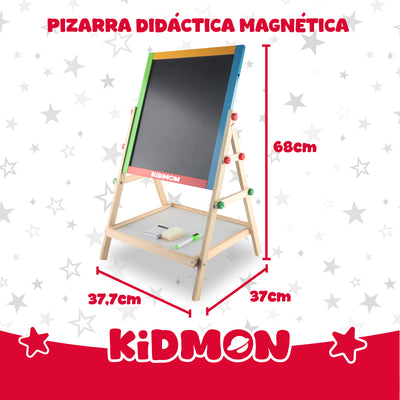 Pizarra Atril Didáctica Magnética Kidmon Doble Cara Niños