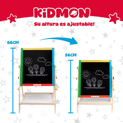 Pizarra Atril Didáctica Magnética Kidmon Doble Cara Niños