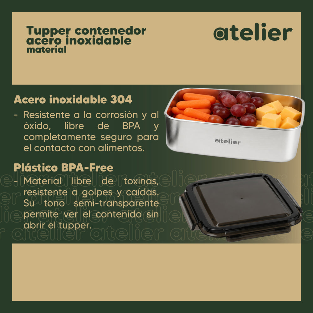 Tupper Frasco 1350ml Atelier Acero Inoxidable Individual