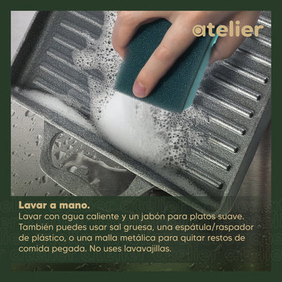 Plancha Churrasquera Hierro Fundido Atelier Cocina 2 en 1