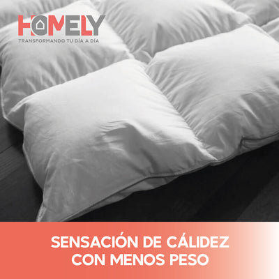 Cubrecama Cobertor 2 Plazas 90% Pluma Pecho Ganso Homely Lux