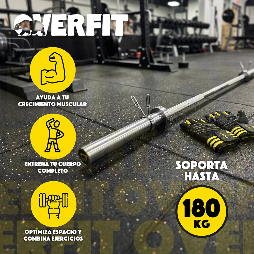 Barra Olimpica Overfit 11.5Kg 1.8m - Foto 6