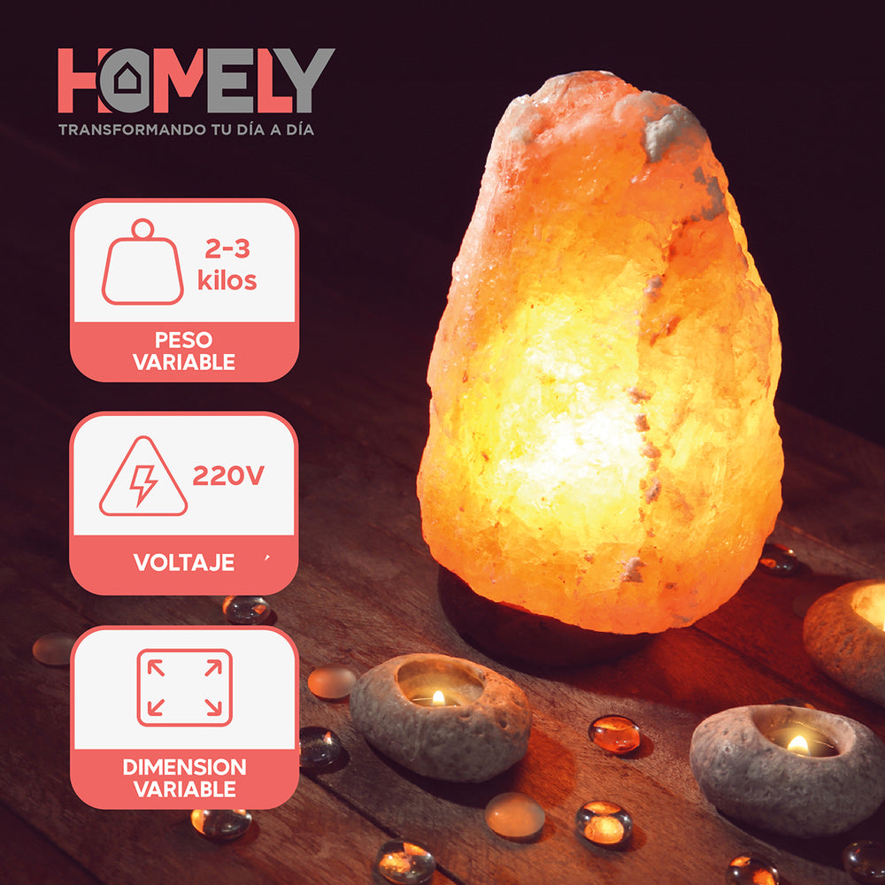 Lámpara de sal Himalaya Roca Intensidad Regulable Dormitorio