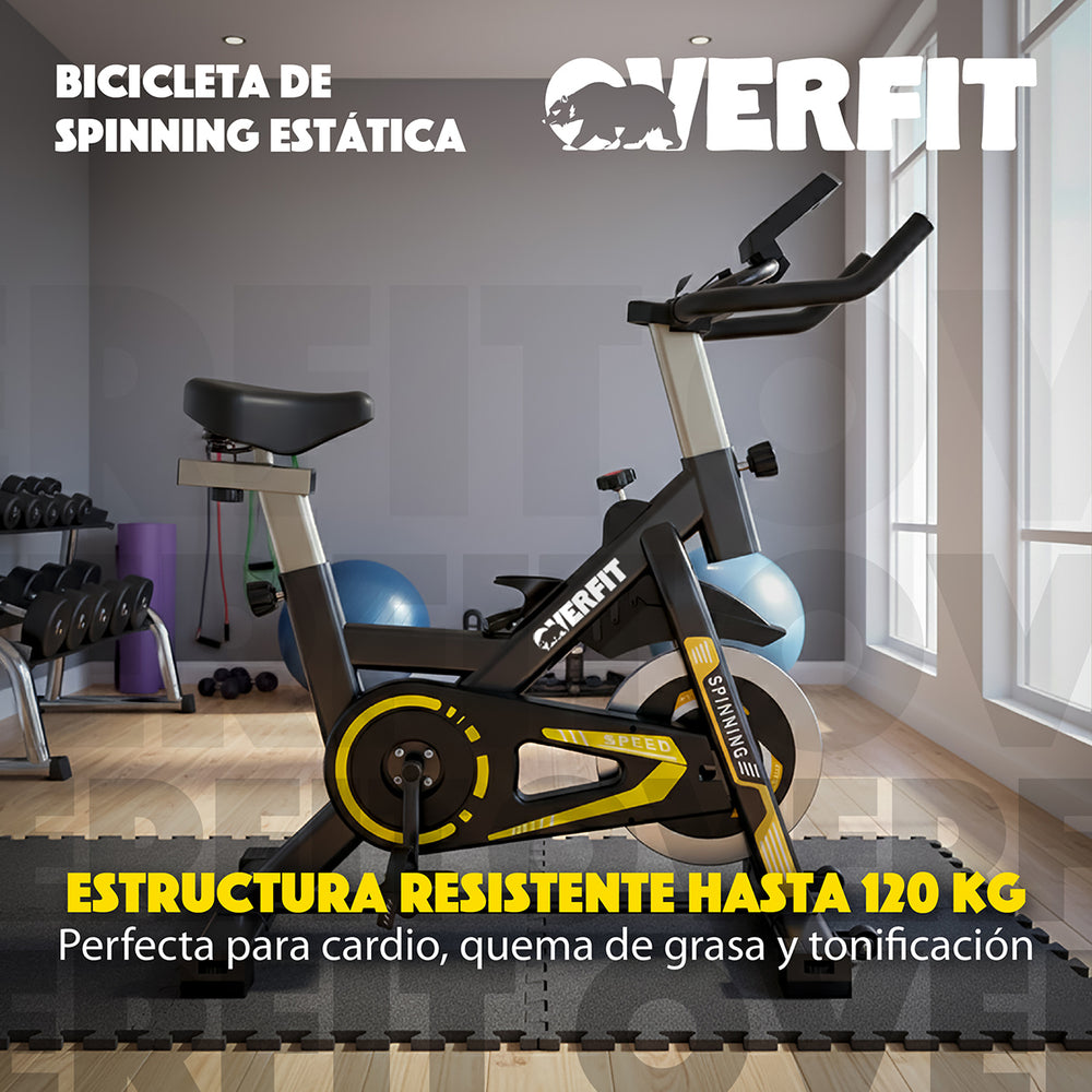 Bicicleta de Spinning Pro Overfit Estatica Fitness Gym 6 kg