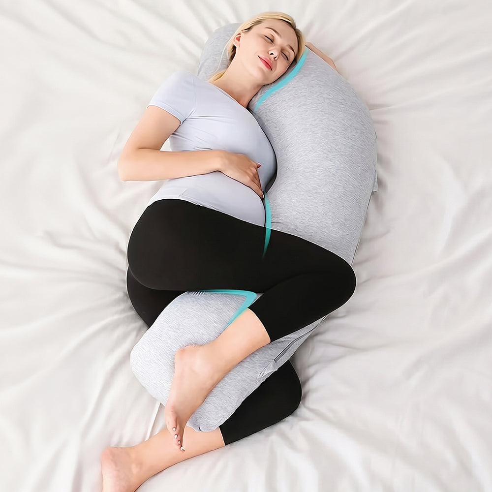 Cojin Maternal De Lactancia Embarazada Mimoru Almohada 102x71 Cm Funda Extra Suave Para Dormir Antimolestia Gris - Default Title