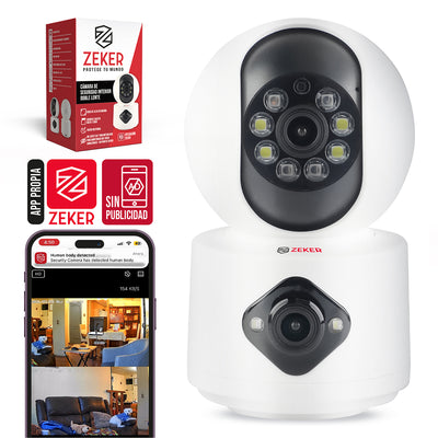 Camara De Seguridad Interior Doble Zeker 4MP 2.5Ghz Wifi IP
