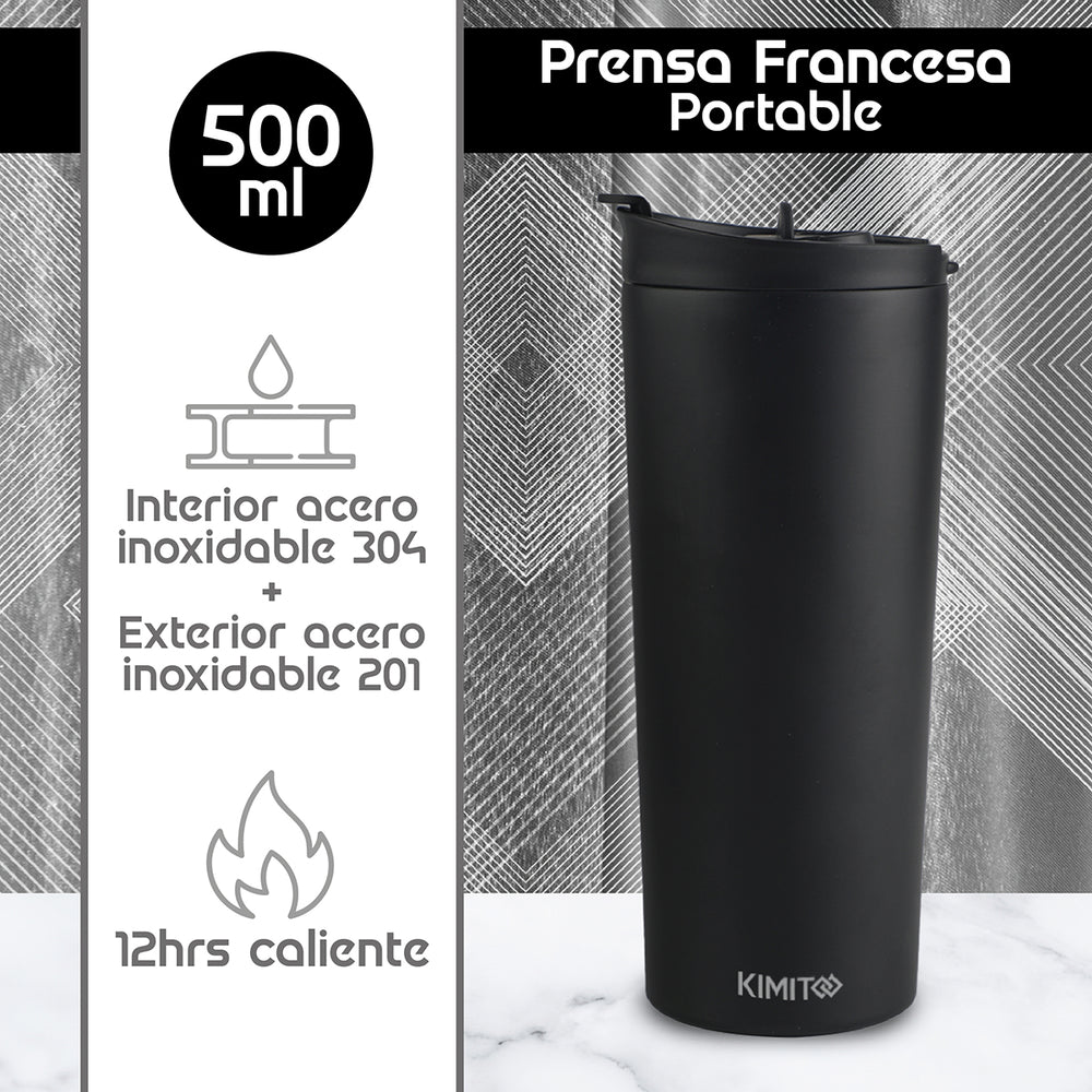 Prensa Francesa Portatil Kimito 500 Ml Cafetera travel