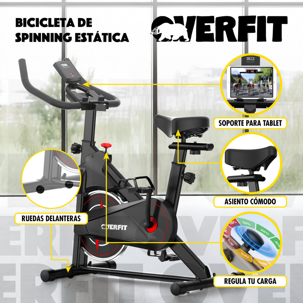 Bicicleta de Spinning Pro Overfit Estatica Fitness Gym 4 kg