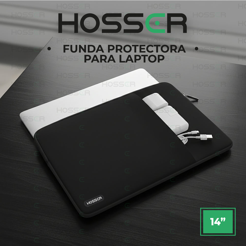 Funda Notebook 13 - 14 Pulgadas Hosser Bolsa Protectora Laptop Portatil Negro - Default Title