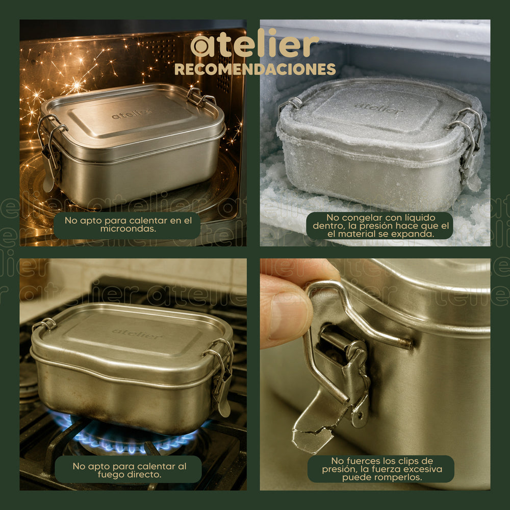Tupper Frasco 850ml Atelier Acero Inoxidable Individual