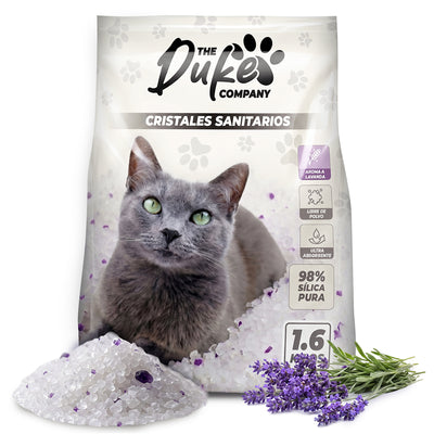 Arena Para Gato Cristal Duke Sanitaria 1.6 Kg Aroma Lavanda