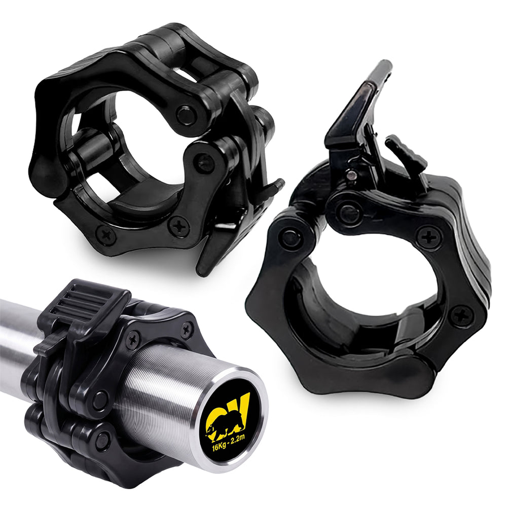 Par de Collarine Barra Olimpica Overfit Negro