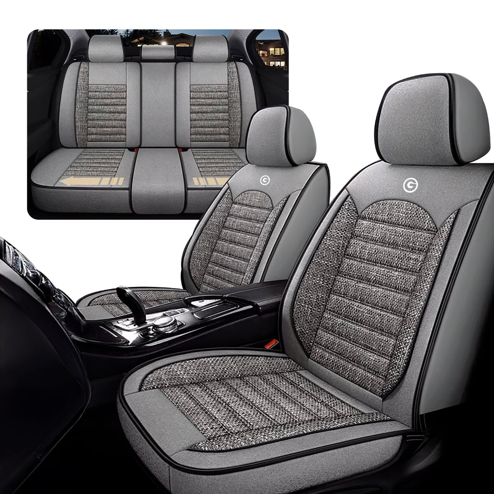 Funda Cubre Asiento Lino PU Galanta Set 5 Asientos Luxury