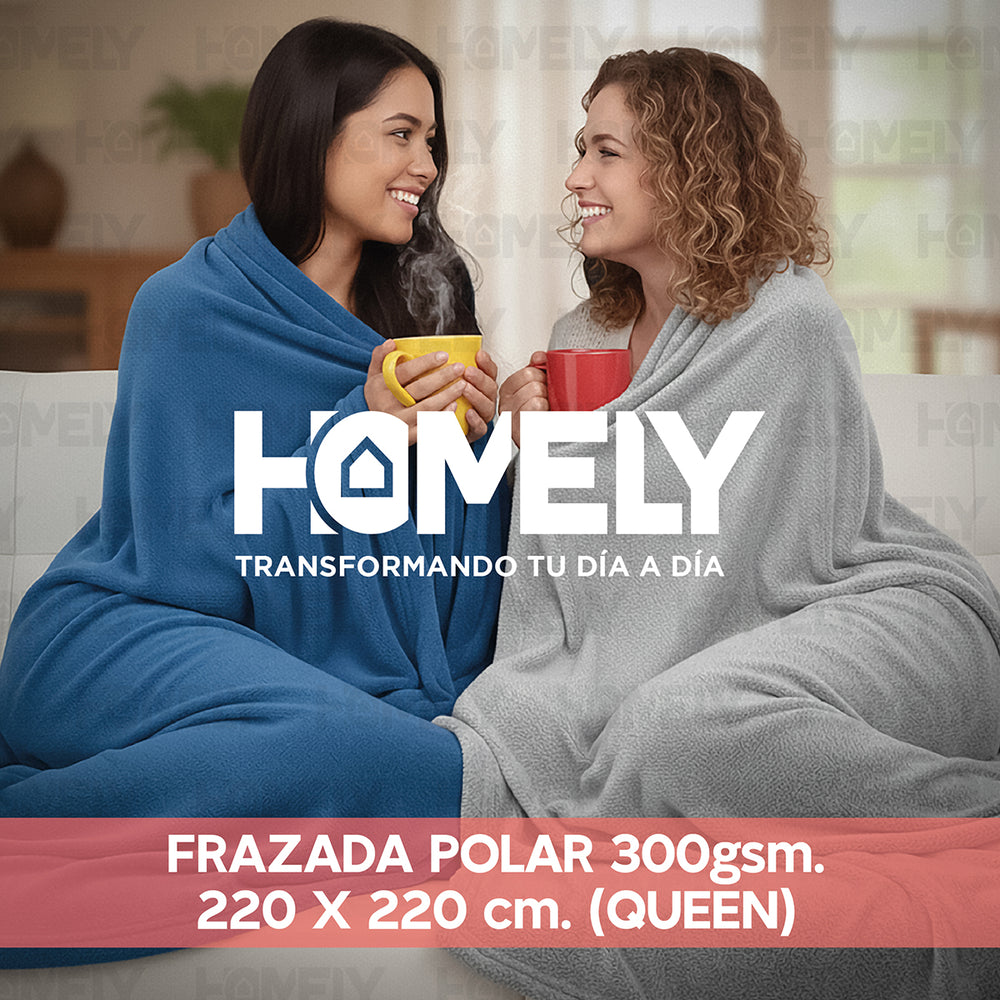 Frazada Polar Termica Queen Homely 300gsm Manta 220x220cm