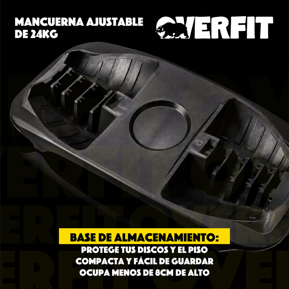Mancuerna Ajustable 24kg Overfit - imagen 7