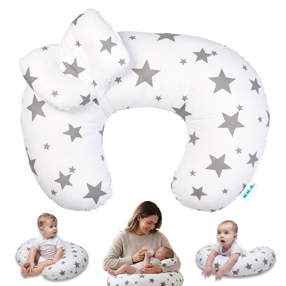 Almohadilla cojin de lactancia para bebe diseño estrellas