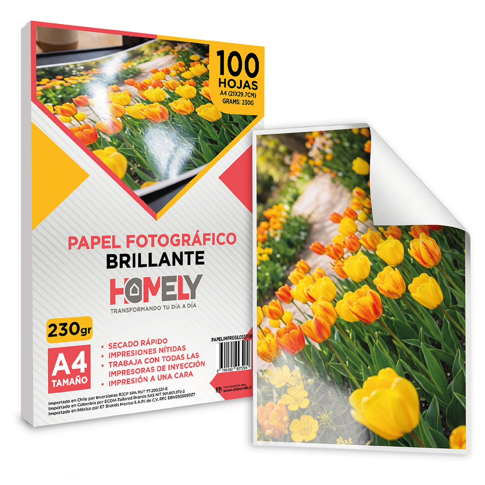 Papel fográfico brillante 100 hojas A4 230 g
