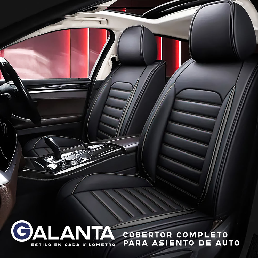 Fundas de Asiento Ecocuero Negro (Set 5 Asientos)