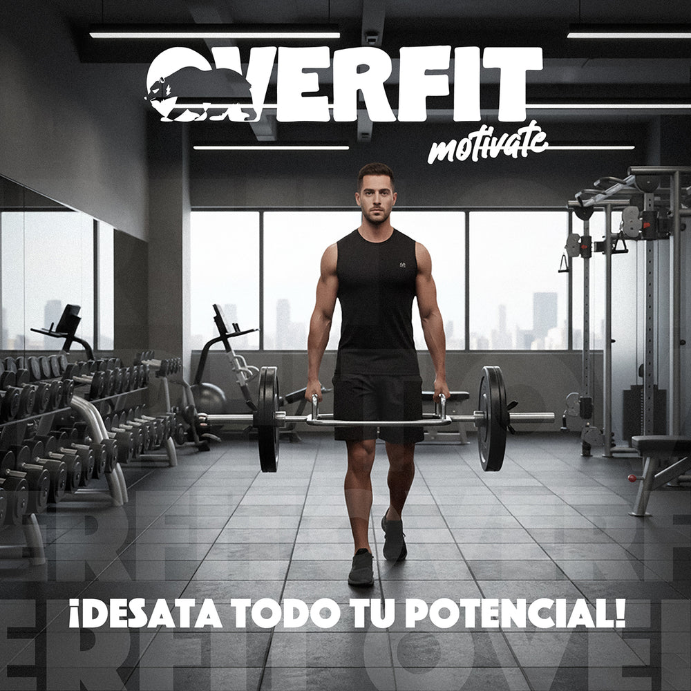 Barra Olimpica Hexagonal 23kg Overfit Acero Peso Muerto