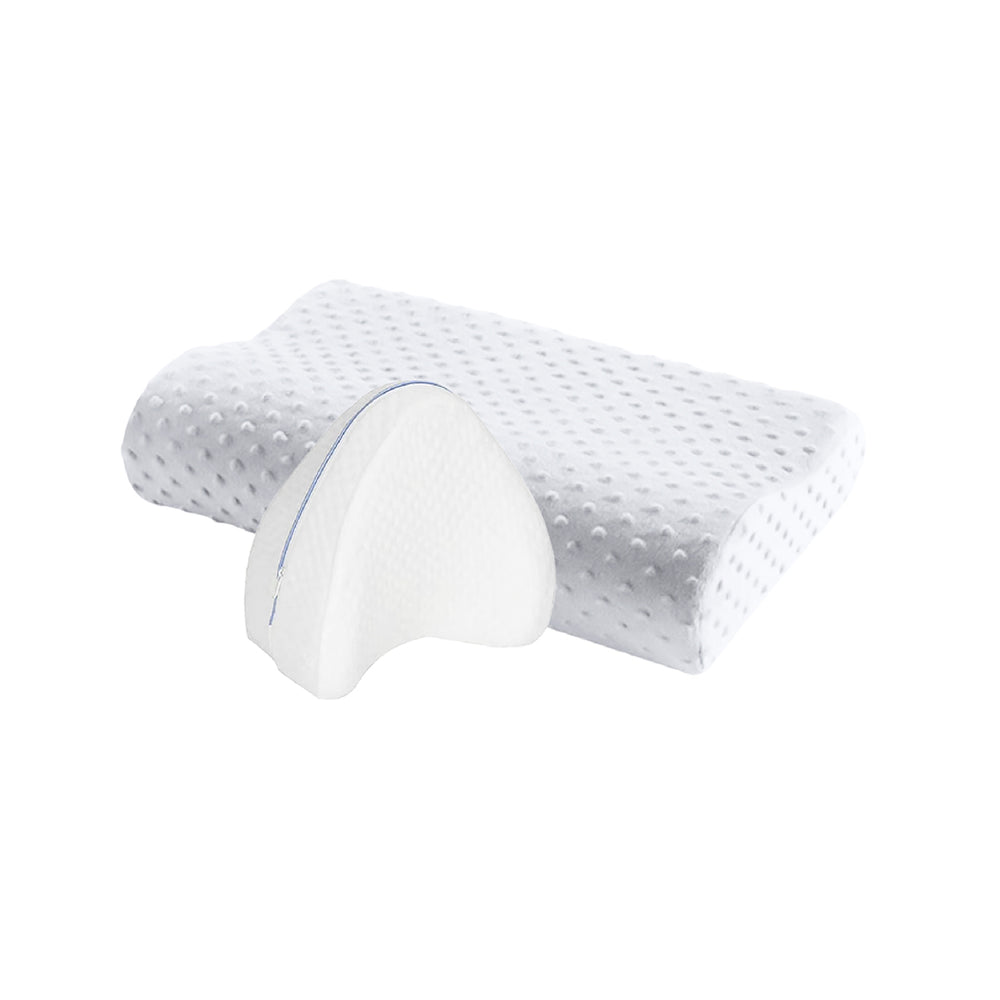 Pack Almohada Ortopédica Y Cojín Piernas Memory Terapeuticas