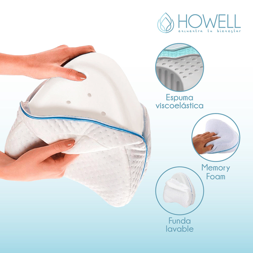 Pack Almohada Ortopédica Y Cojín Piernas Memory Terapeuticas