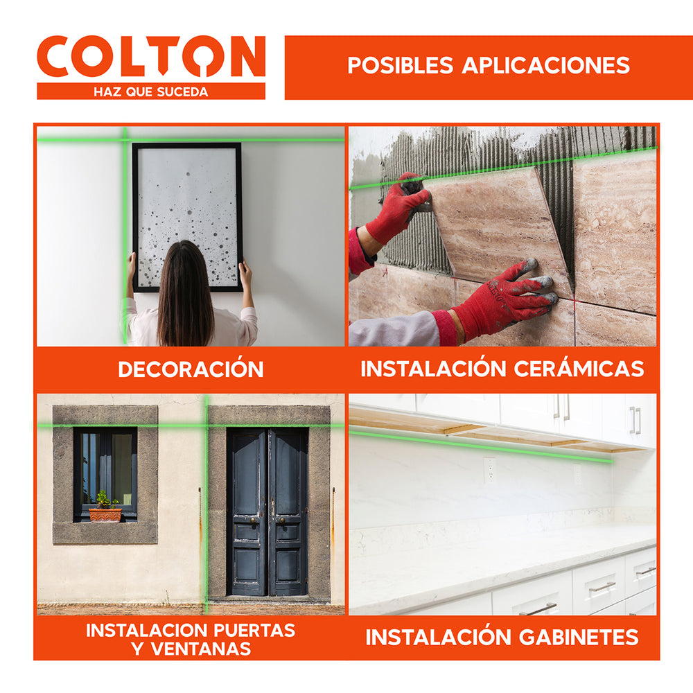 Nivel Láser 16 Líneas Colton Auto + 2 Baterías + Trípode