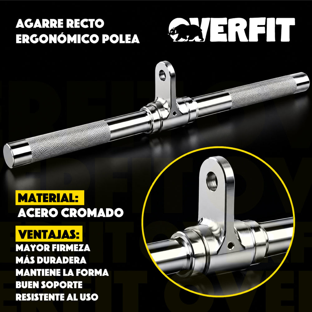 Agarre Recto Ergonomico Pro Overfit Entrenamiento Polea