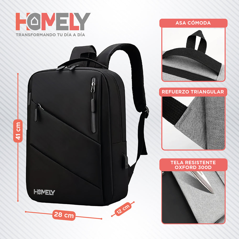 Mochila Notebook Antirrobo Homely Impermeable Ejecutiva