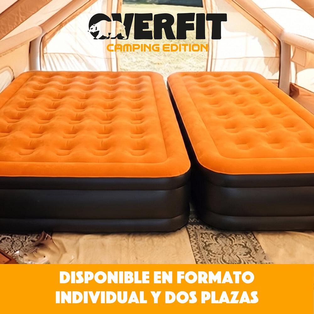 Colchón Inflable Electrico Individual Overfit Bomba Portatil