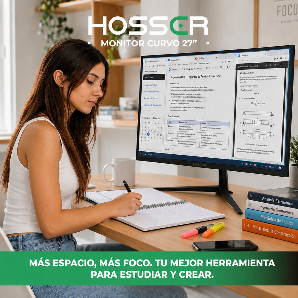 Monitor Gamer Hosser 27 Curvo 200 Hz 1ms - imagen 10