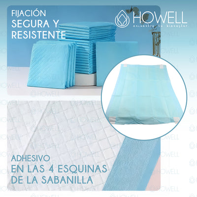 Pañales Sabanillas Adulto Howell Protector Cama Desechables 90x60cm 40 unidades