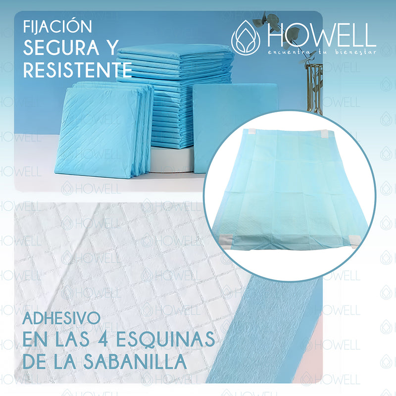 Pañales Sabanillas Adulto Howell Protector Cama Desechables 90x60cm 40 unidades