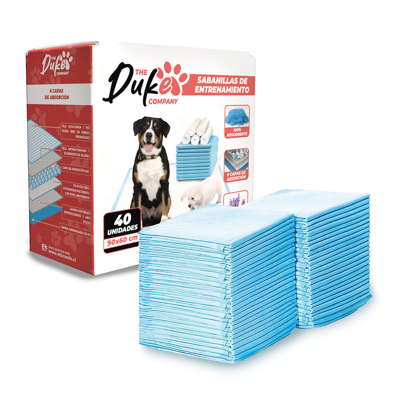 Sabanillas Para Perro 90x60 Duke 6 Capas Aromáticas 40U